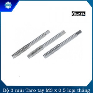 Bộ 3 Mũi Taro Tay M3 x 0.5 loại thẳng